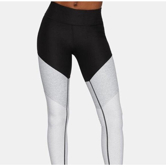 NWT Outdoor Voices Spring‎ 7/8 Colorblock Leggings - Black/White/Grey - Size M - Picture 2 of 16